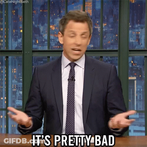 Man In Suit And Tie Saying It's Pretty Bad GIF