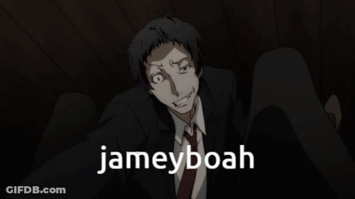 Man In Suit And Tie Saying Jameyboah GIF