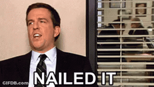 Man In Suit And Tie Saying Nailed It GIF