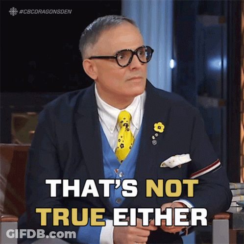 Man In Suit And Tie Saying Not True GIF