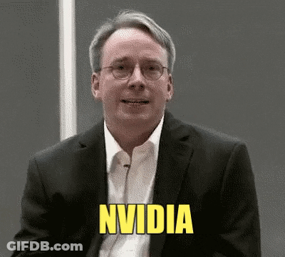 Man In Suit And Tie Saying Nvidia GIF