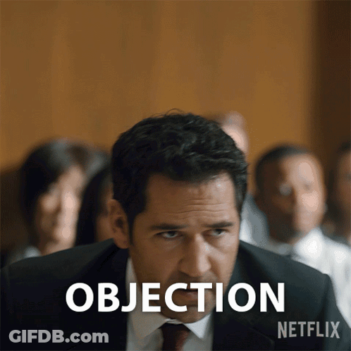 Man In Suit And Tie Saying Objection GIF