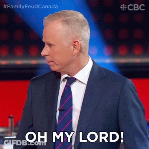Man In Suit And Tie Saying Oh My Lord GIF