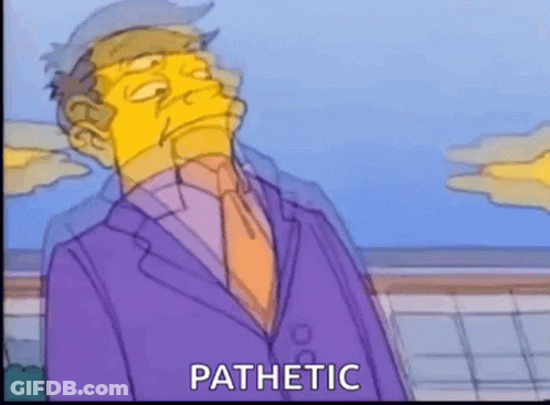 Man In Suit And Tie Saying Pathetic GIF