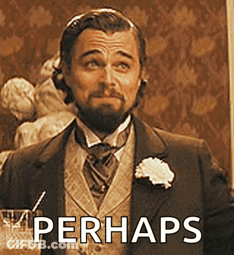 Man In Suit And Tie Saying Perhaps GIF