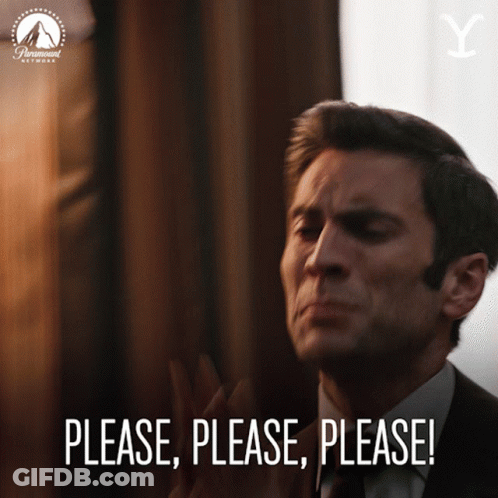 Man In Suit And Tie Saying Please GIF