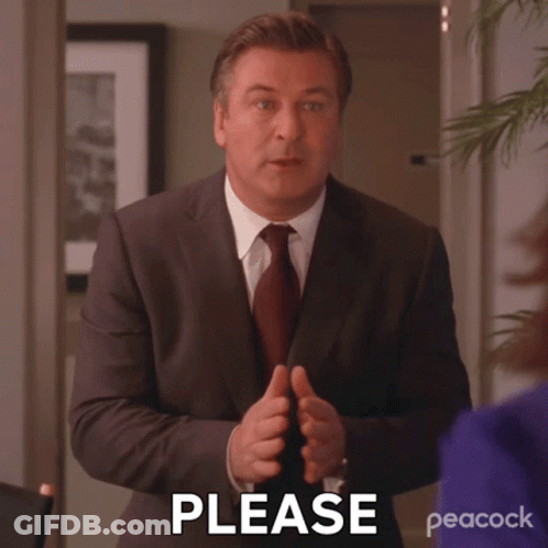 Man In Suit And Tie Saying Please GIF