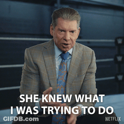 Man In Suit And Tie Saying She Knew What I Was Trying To Do GIF