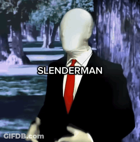 Man In Suit And Tie Saying Slenderman GIF