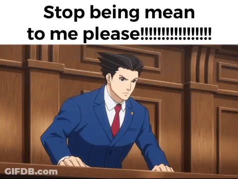 Man In Suit And Tie Saying Stop Being Mean To Me Please GIF