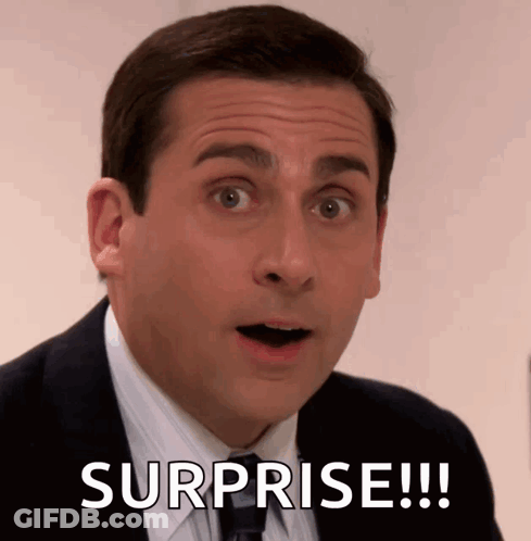 Man In Suit And Tie Saying Surprise GIF