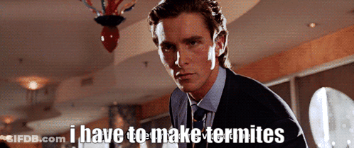 Man In Suit And Tie Saying Termites GIF