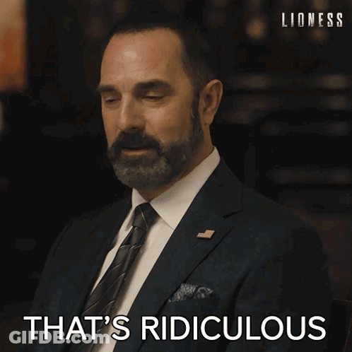 Man In Suit And Tie Saying That's Ridiculous GIF
