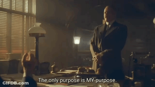 Man In Suit And Tie Saying The Only Purpose Is My Purpose GIF