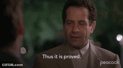 Man In Suit And Tie Saying Thus It Is Proved GIF