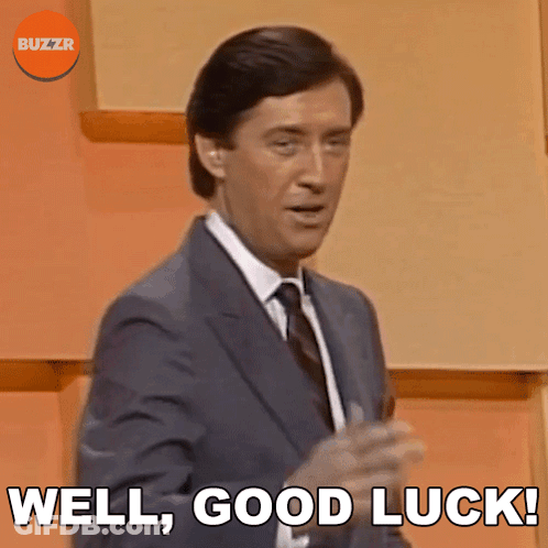 Man In Suit And Tie Saying Well Good Luck GIF