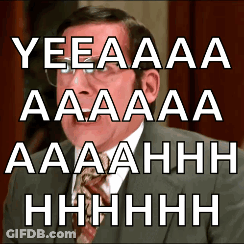 Man In Suit And Tie Saying Yeeaaa GIF
