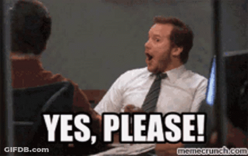 Man In Suit And Tie Saying Yes Please GIF