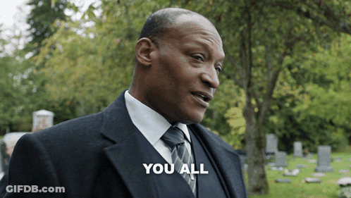 Man In Suit And Tie Saying You All GIF