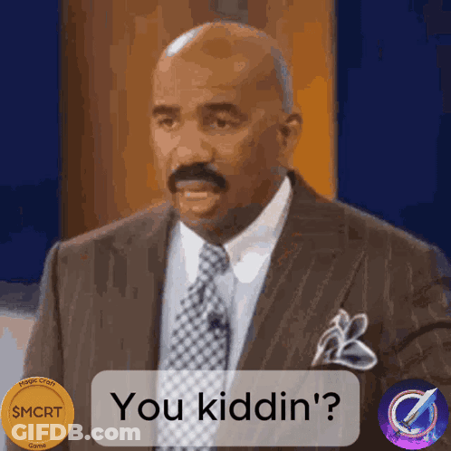 Man In Suit And Tie Saying You Kidding GIF