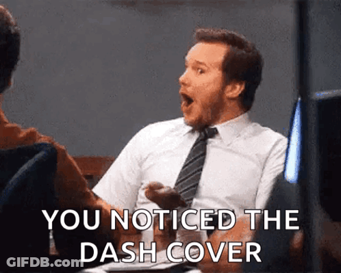 Man In Suit And Tie Saying You Noticed The Dash Cover GIF