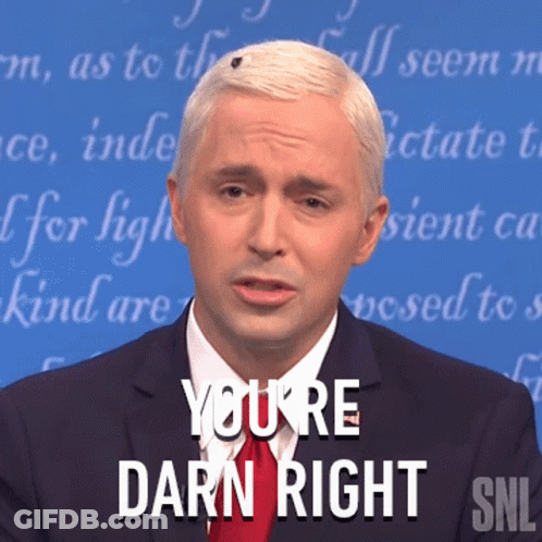 Man In Suit And Tie Saying You're Darn Right GIF