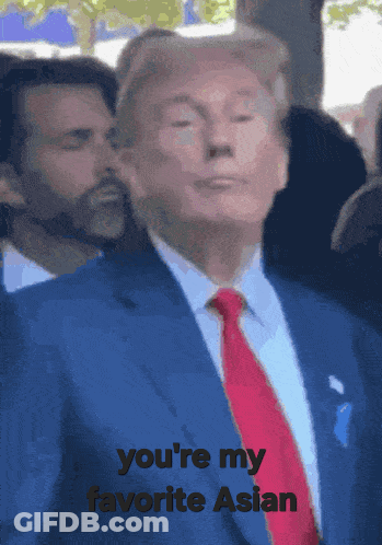 Man In Suit And Tie Saying You're My Favorite Asian GIF