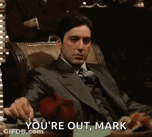 Man In Suit And Tie Saying You're Out Mark GIF