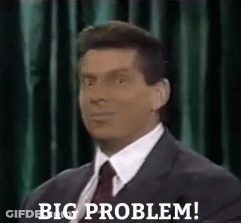 Man In Suit And Tie Says Big Problem GIF