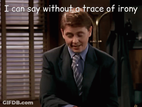 Man In Suit And Tie Says I Can Say Without A Trace Of Irony GIF