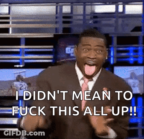 Man In Suit And Tie Says I Didnt Mean To Fuck This All Up GIF