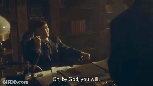 Man In Suit And Tie Says Oh By God You Will GIF
