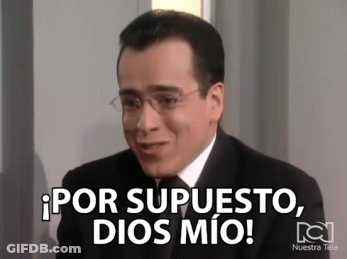 Man In Suit And Tie Says Por Supuesto Dios Mio GIF