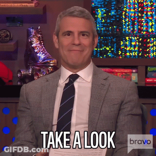 Man In Suit And Tie Says Take A Look On Bravo GIF