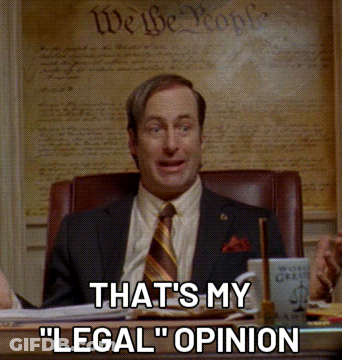 Man In Suit And Tie Says That's My Legal Opinion GIF