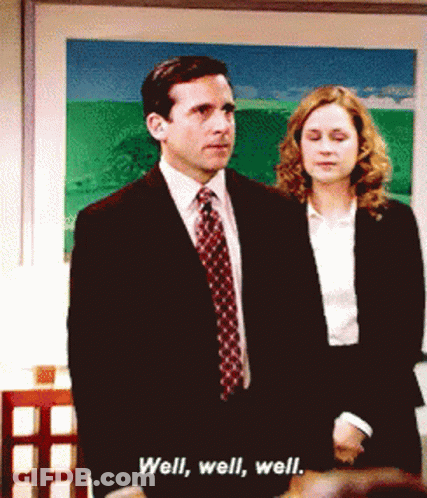 Man In Suit And Tie Says Well Well Well GIF