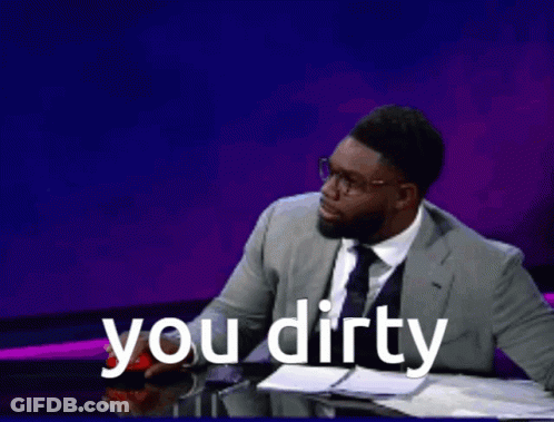 Man In Suit And Tie Says You Dirty GIF