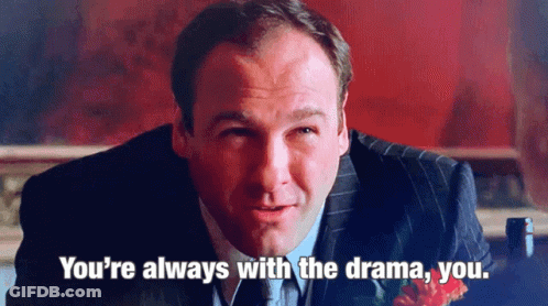 Man In Suit And Tie Says You're Always With Drama GIF