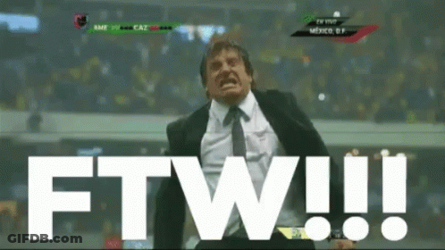 Man In Suit And Tie Screaming FTW GIF