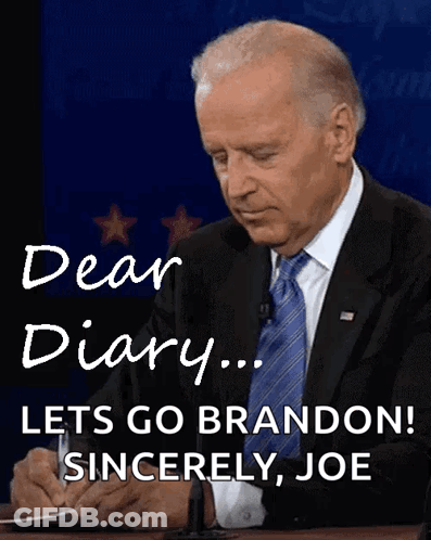 Man In Suit And Tie Signing Dear Diary GIF