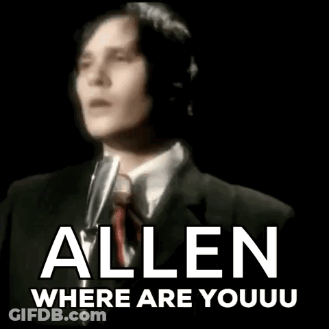 Man In Suit And Tie Singing Allen Where Are Youuu GIF