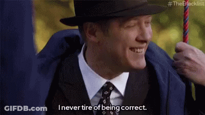 Man In Suit And Tie Sitting On Swing Says I Never Tire Of Being Correct GIF