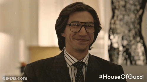 Man In Suit And Tie Smiling #House Of Gucci GIF
