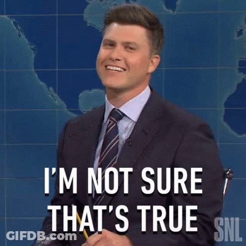 Man In Suit And Tie Smiling I'm Not Sure That's True GIF
