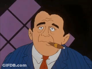 Man In Suit And Tie Smoking Cigar GIF