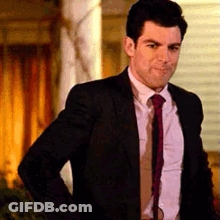 Man In Suit And Tie Standing GIF