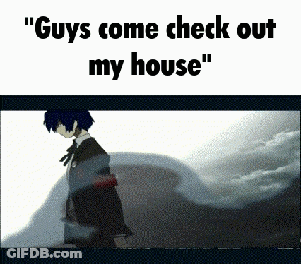 Man In Suit And Tie Standing In Front Of Cloudy Sky Guys Come Check Out My House GIF