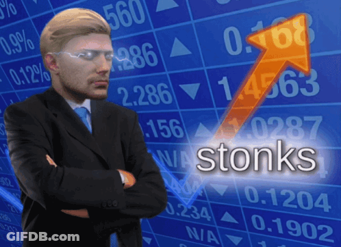 Man In Suit And Tie Staring At Stock Chart GIF