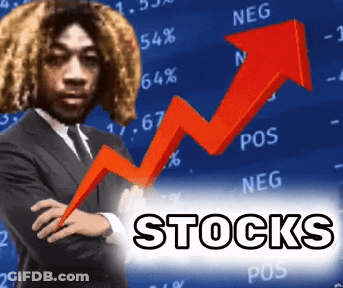 Man In Suit And Tie Stocks Chart GIF