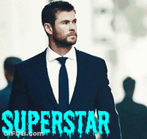 Man In Suit And Tie Superstar Poster GIF
